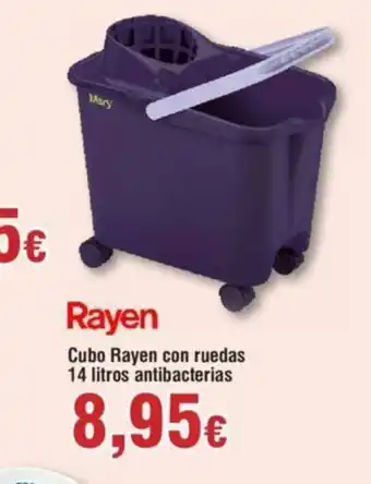 FROIZ Cubo Rayen con ruedas 14 litros antibacterias oferta