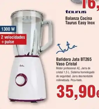 FROIZ Batidora Jata BT265 Vaso Cristal oferta