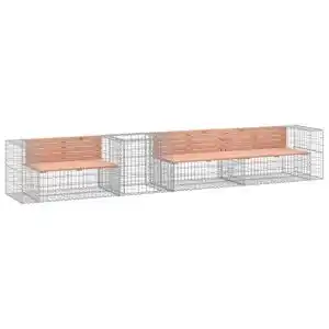 Brico Depôt vidaXL banco de jardín con cesta de gaviones madera abeto douglas oferta