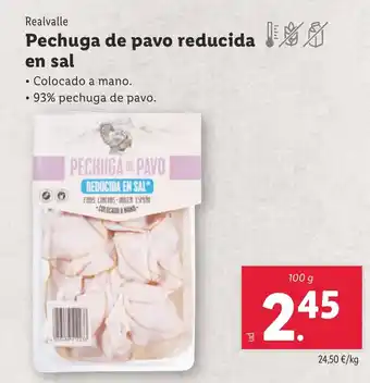 Lidl Pechuga de pavo reducida en sal oferta