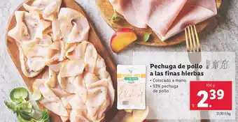 Lidl Pechuga de pollo a las finas hierbas oferta