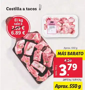 Lidl Costilla a tacos oferta