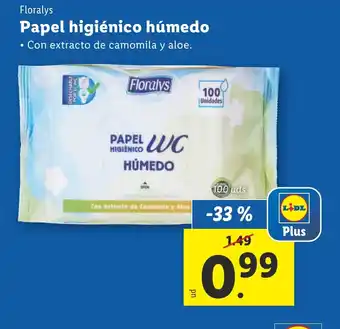 Lidl Papel higiénico húmedo oferta