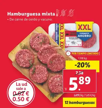 Lidl Hamburguesa mixta! oferta