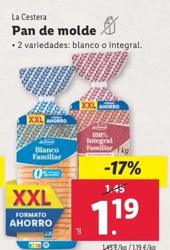 Lidl Pan de molde oferta