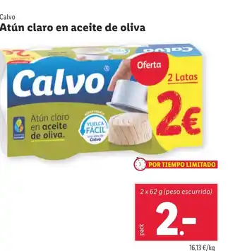 Lidl Atún claro en aceite de oliva oferta