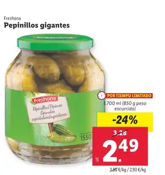 Lidl Pepinillos gigantes oferta