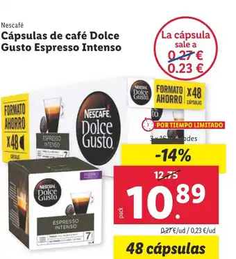 Lidl Cápsulas de café Dolce Gusto Espresso Intenso oferta