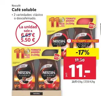 Lidl Café soluble oferta