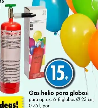 TEDi Gas helio para globos para aprox. 6-8 globos Ø 23 cm, 0,75 l, por oferta