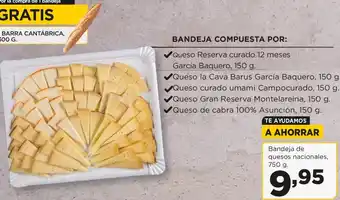 Alimerka Bandeja de quesos nacionales, 750 g. oferta