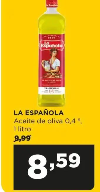 Alimerka LA ESPAÑOLA Aceite de oliva 0,4º, oferta