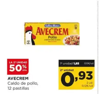 Alimerka AVECREM Caldo de pollo, 12 pastillas oferta