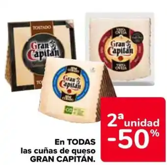 Carrefour En TODAS las cuñas de queso GRAN CAPITÁN. oferta
