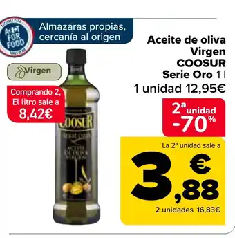 Carrefour Aceite de oliva Virgen COOSUR Serie Oro 11 oferta