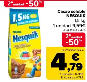 Carrefour Cacao soluble NESQUIK oferta