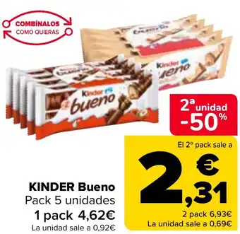 Carrefour KINDER Bueno oferta