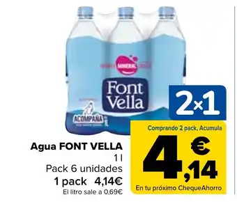 Carrefour Agua FONT VELLA oferta