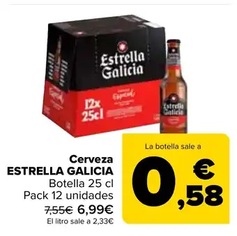 Carrefour Cerveza ESTRELLA GALICIA oferta