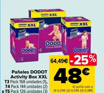 Carrefour Pañales DODOT Activity Box XXL oferta