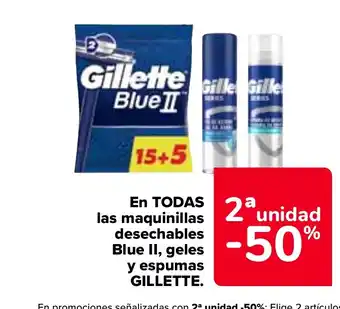 Carrefour En TODAS las máquinas de afeitar Labs, Fusion, Proglide, Skinguard y cargadores de más de 5 recambios GILLETTE. oferta