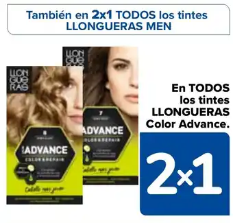 Carrefour EN TODOS los tintes LLONGUERAS Color Advance. oferta