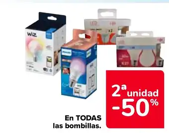 Carrefour EN TODAS las bombillas. oferta