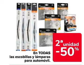 Carrefour EN TODAS las escobillas y lámparas para automóvil. oferta