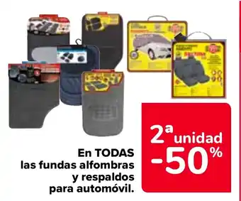 Carrefour EN TODAS las fundas alfombras y respaldos para automóvil. oferta