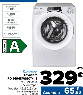 Carrefour Lavadora RO 1496DWMCT/1-S oferta
