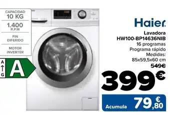 Carrefour Lavadora HW100-BP14636NIB oferta
