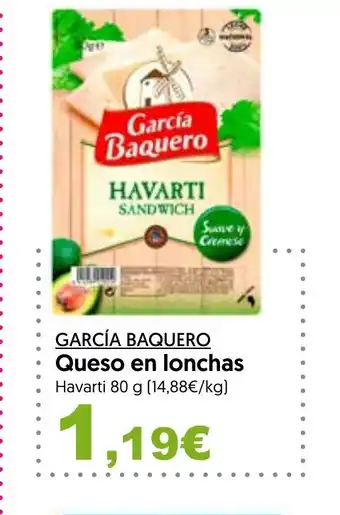 Hiper Usera GARCÍA BAQUERO Queso en lonchas oferta
