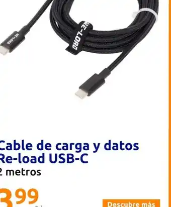Action Cable de carga y datos Re-load USB-C oferta