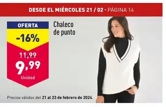 ALDI Chaleco de punto oferta