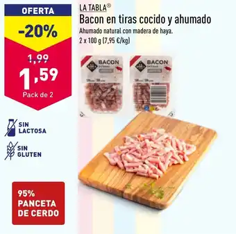 ALDI Bacon en tiras cocido y ahumado oferta