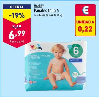 ALDI Pañales talla 6 Para bebés de más de 14 kg oferta