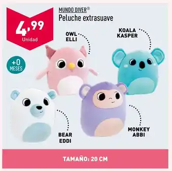 ALDI MUNDO DIVERⓇ Peluche extrasuave oferta