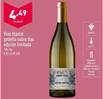 ALDI Vino blanco godello sobre lías edición limitada oferta