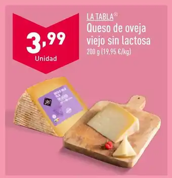 ALDI Queso de oveja viejo sin lactosa oferta