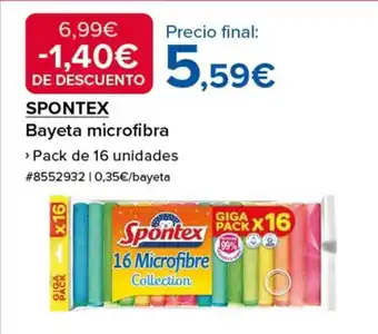 Costco SPONTEX Bayeta microfibra oferta