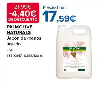 Costco PALMOLIVE NATURALS Jabón de manos líquido oferta