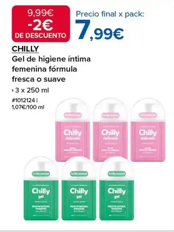 Costco CHILLY Gel de higiene íntima femenina fórmula fresca o suave oferta