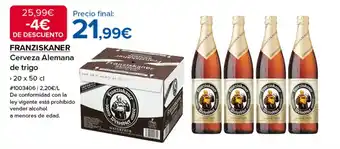 Costco FRANZISKANER Cerveza Alemana de trigo oferta