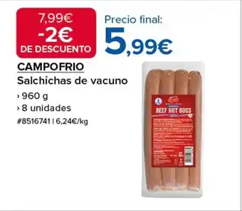Costco CAMPOFRIO Salchichas de vacuno oferta