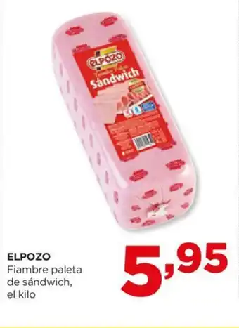 Alimerka ELPOZO Fiambre paleta de sándwich, el kilo oferta