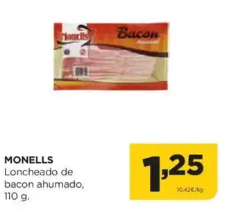 Alimerka MONELLS Loncheado de bacon ahumado, 110 g. oferta