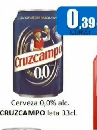 Super Alcoop Cerveza 0,0% Alc Cruzcampo 33cl oferta