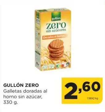 Alimerka GULLÓN ZERO Galletas doradas al horno sin azúcar, 330 g. oferta