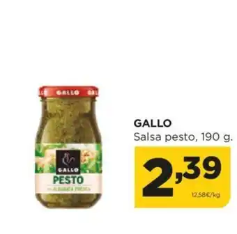 Alimerka GALLO Salsa pesto, 190 g. oferta