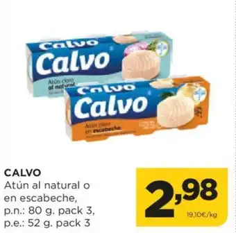 Alimerka CALVO Atún al natural o en escabeche, oferta